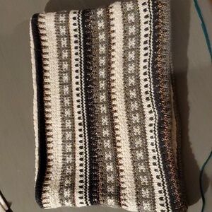 Molly Bracken Neck Scarf/ Wrap shearling Metallic Warm Neutrals Cozy preppy